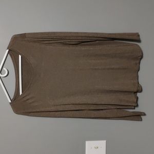 1x soft long sleeve brown top
